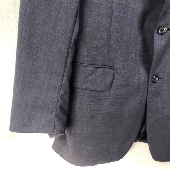 Jos A Bank Sport Coat Mens 43L Long Gray 100% Wool Jacket Blazer Office Classic - Picture 10 of 12